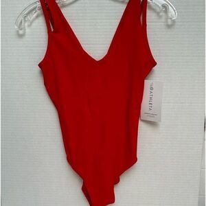 Athleta NWT Powervita‎ Red Bodysuit Size XS